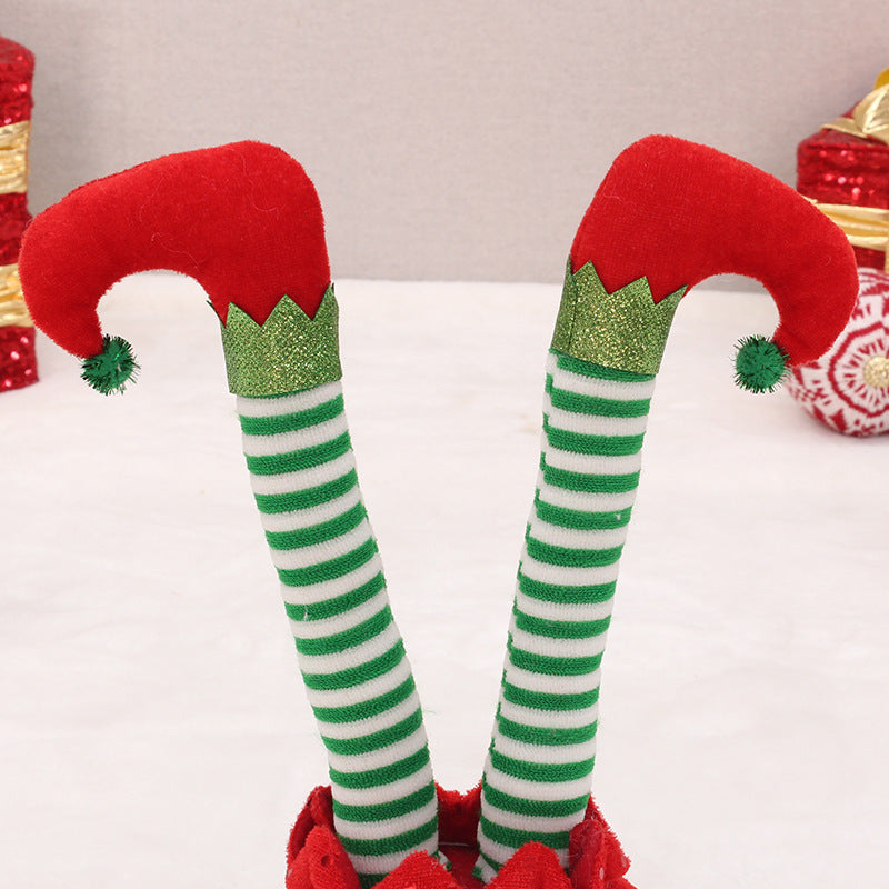 Grinch Thief Elf Legs Holiday Ornament