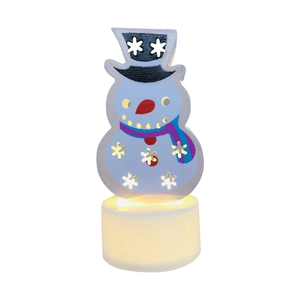 Electronic LED Christmas Candle Lamps - Set of 10 – Adorable Santa, Snowman & Tree Night Lights for Festive Home, Party, & Garden Décor
