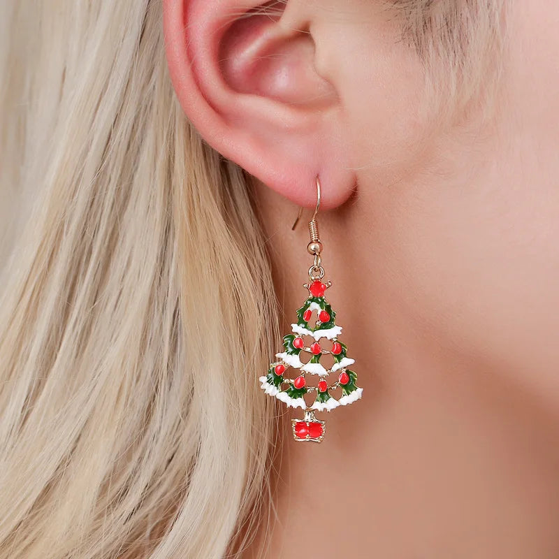Bellora Kerst Oorbellen – Goudrode Belvormige Oorbellen, Lichtgewicht & Feestelijke Sieraden voor Vrouwen en Meisjes