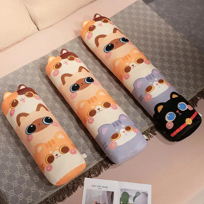 Long Snuggle Stacked Cats Plushie