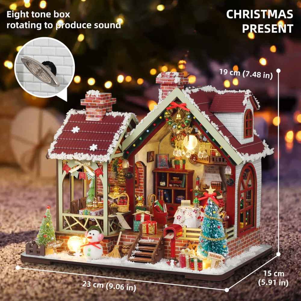 Warm Christmas Lodge DIY Mini House Kit l DIY Miniature Kit