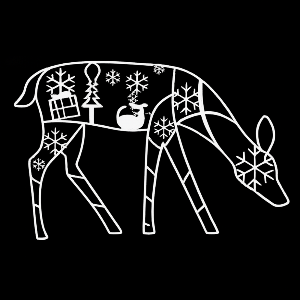 Christmas Decorations Acrylic Reindeer Light Figures