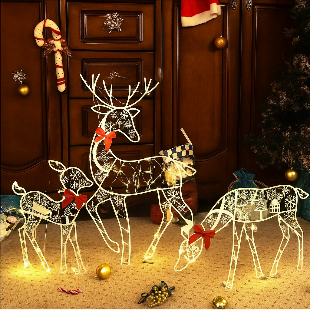 Christmas Decorations Light Up Reindeer Figure