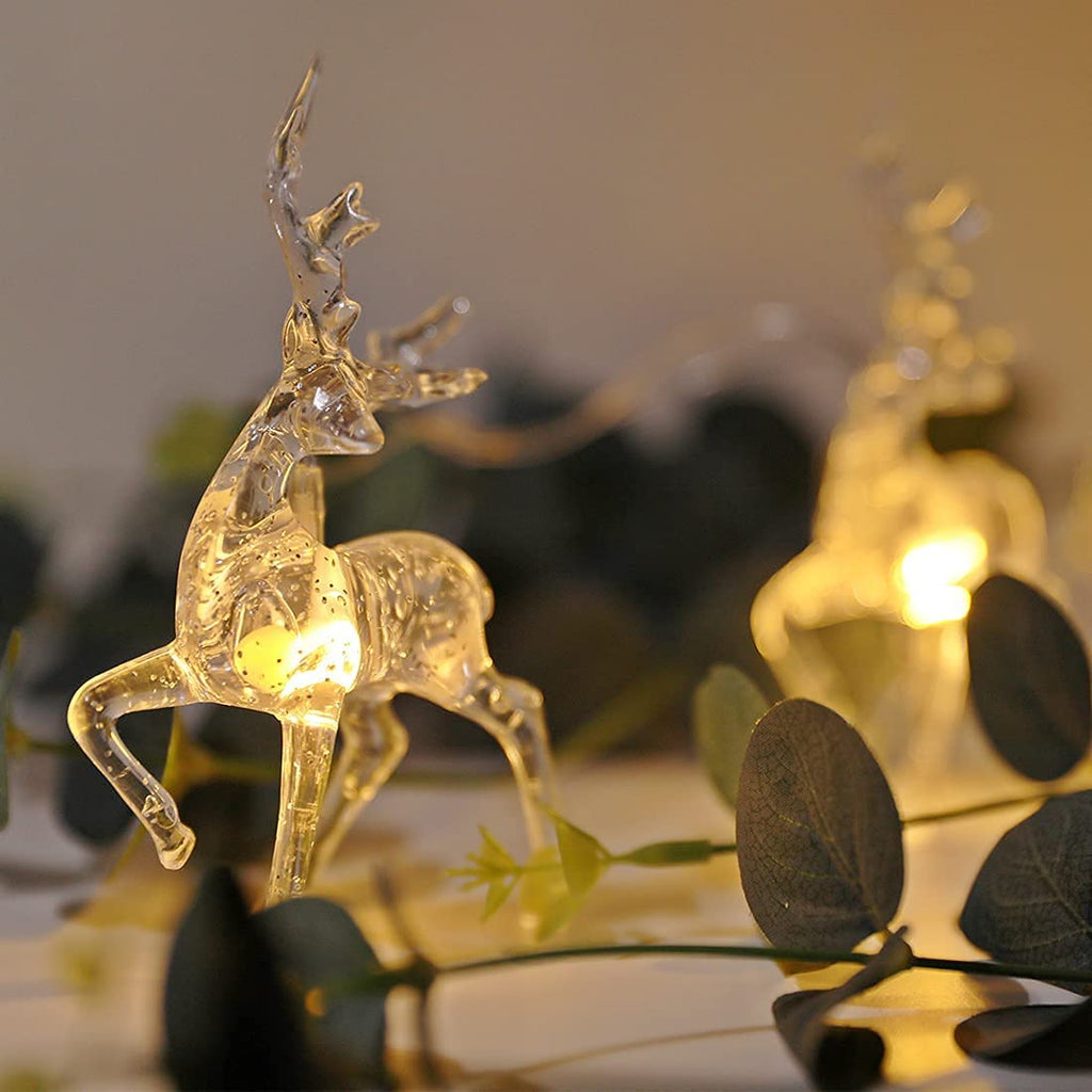 ReindeerGlow - 1.5M LED Christmas reindeer string lights for festive cheer