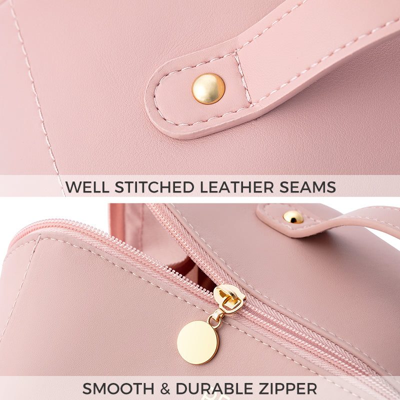 Water-Resistant Travel Cosmetic Bag with Large Capacity