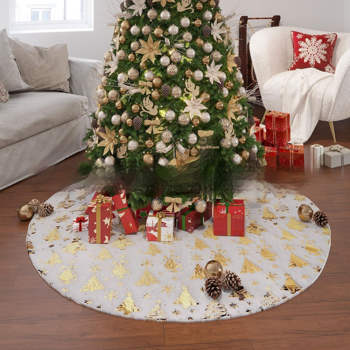 Christmas Snowflake Christmas Tree Skirt