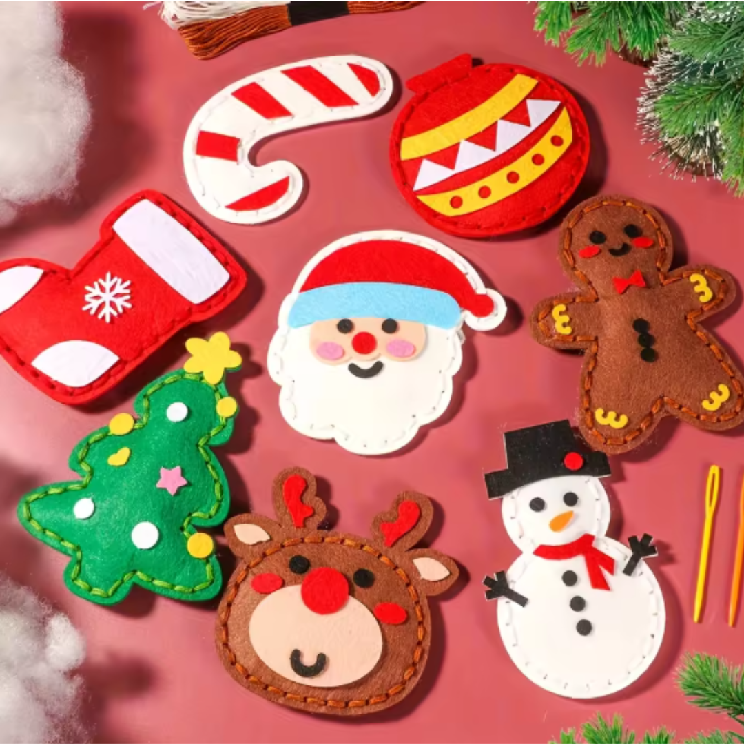 Safe DIY Felt Christmas Sewing Set