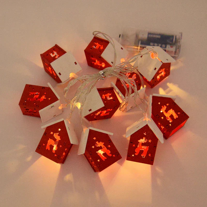 Wooden Christmas Houses with LED Lights - GlowHouse