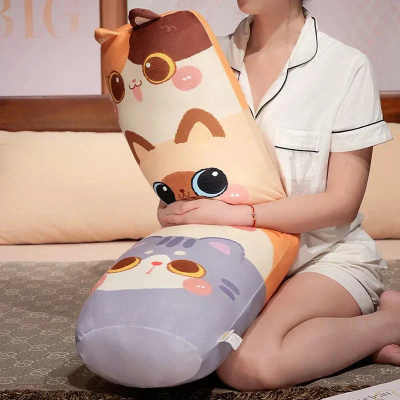 Long Snuggle Stacked Cats Plushie