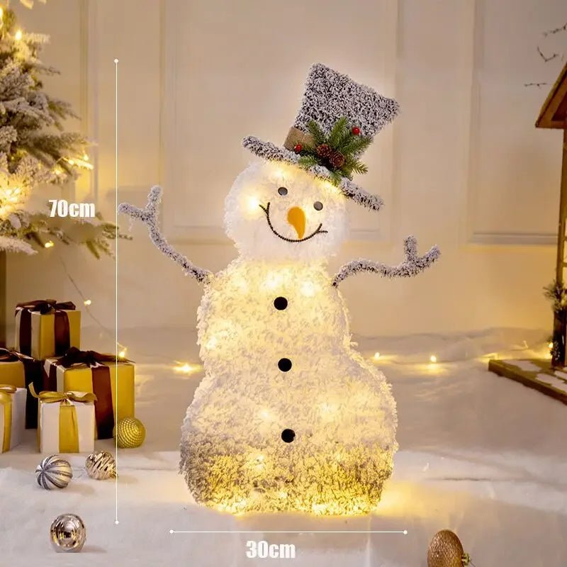 LED Christmas Christmas Tree, Snowman or Gift Box Decoration – Snowman & Fawn Tree Decorations, Perfect Holiday Ornaments & New Year Gifts