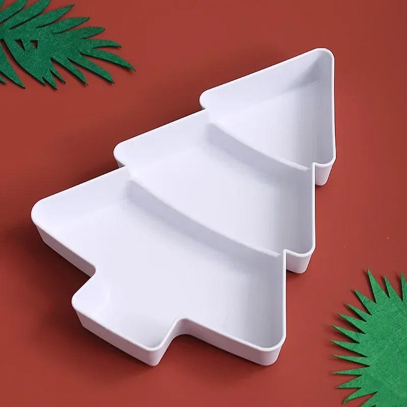 Christmas Tree-Shaped Snack Plates - Set of 4 – Perfect for Candy, Nuts, Fruits, and Desserts at Parties & Holidays