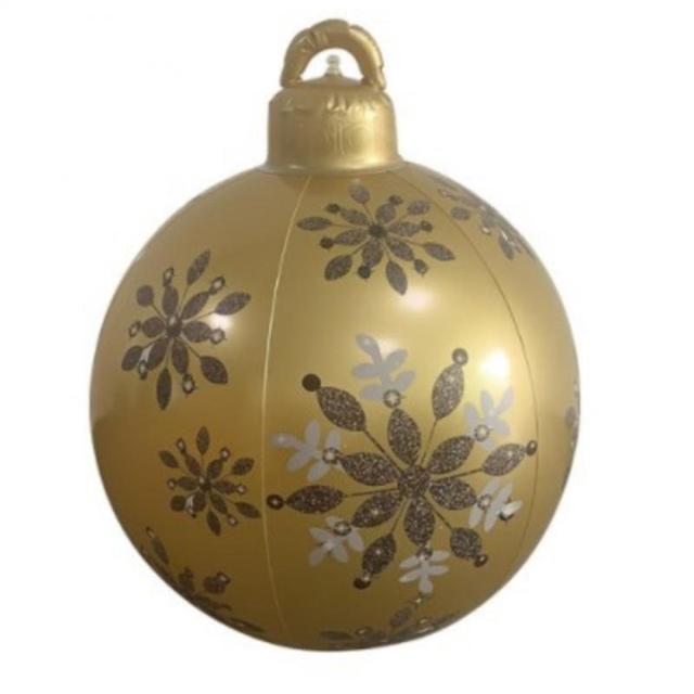 Giant Inflatable Christmas Ornament, 24 Inch Christmas Ball Outdoor Holiday Yard Lawn Porch Decor