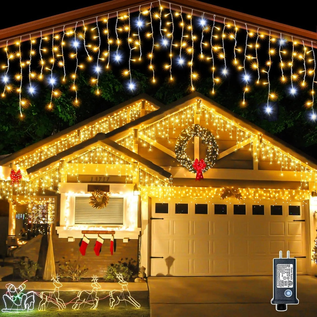 GlowCurtain LED String Lights | Outdoor Lighting for Parties | Warm White | Perfect Decoration for Events