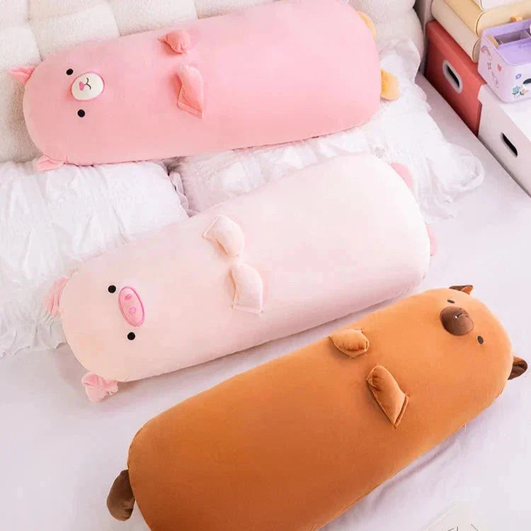 Long Snuggle Buddies Capybara Alpaca Pig Plushie