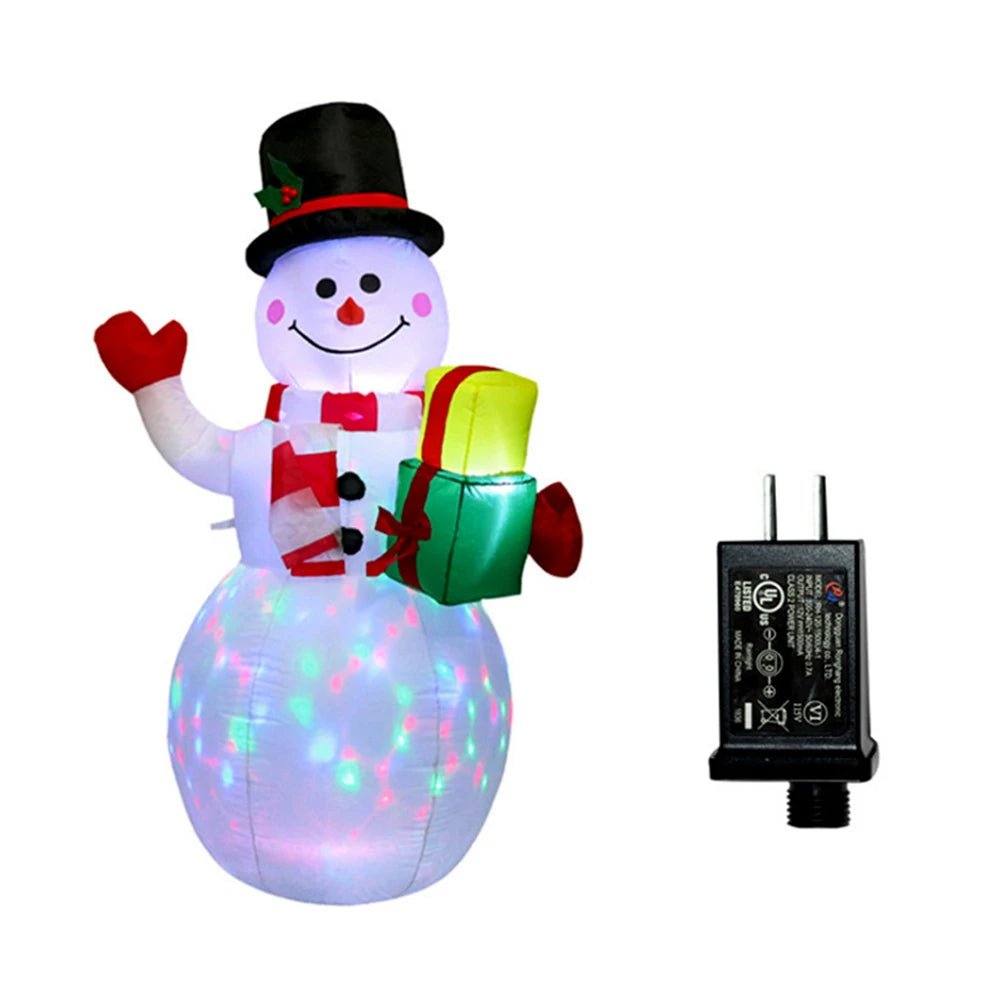 Glowing LED Inflatable Christmas Tree & Elf – Festive Outdoor Ornament for Magical Parties & New Year Cheer
