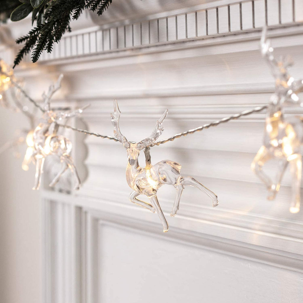 ReindeerGlow - 1.5M LED Christmas reindeer string lights for festive cheer