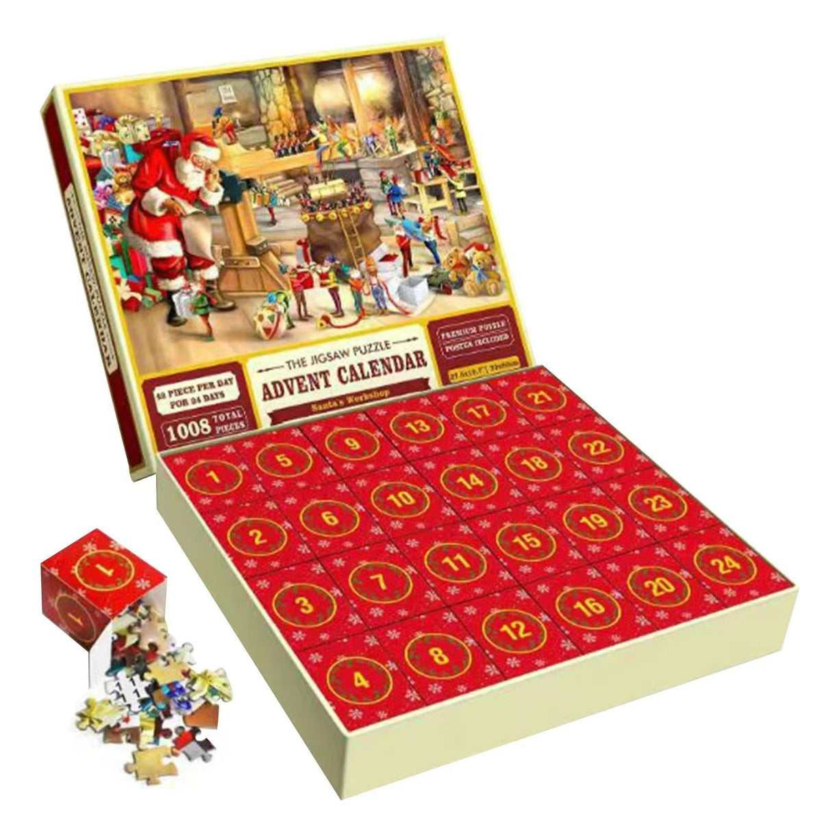 1000PCS Christmas Jigsaw Puzzles Advent Calendar - Christmas Gift