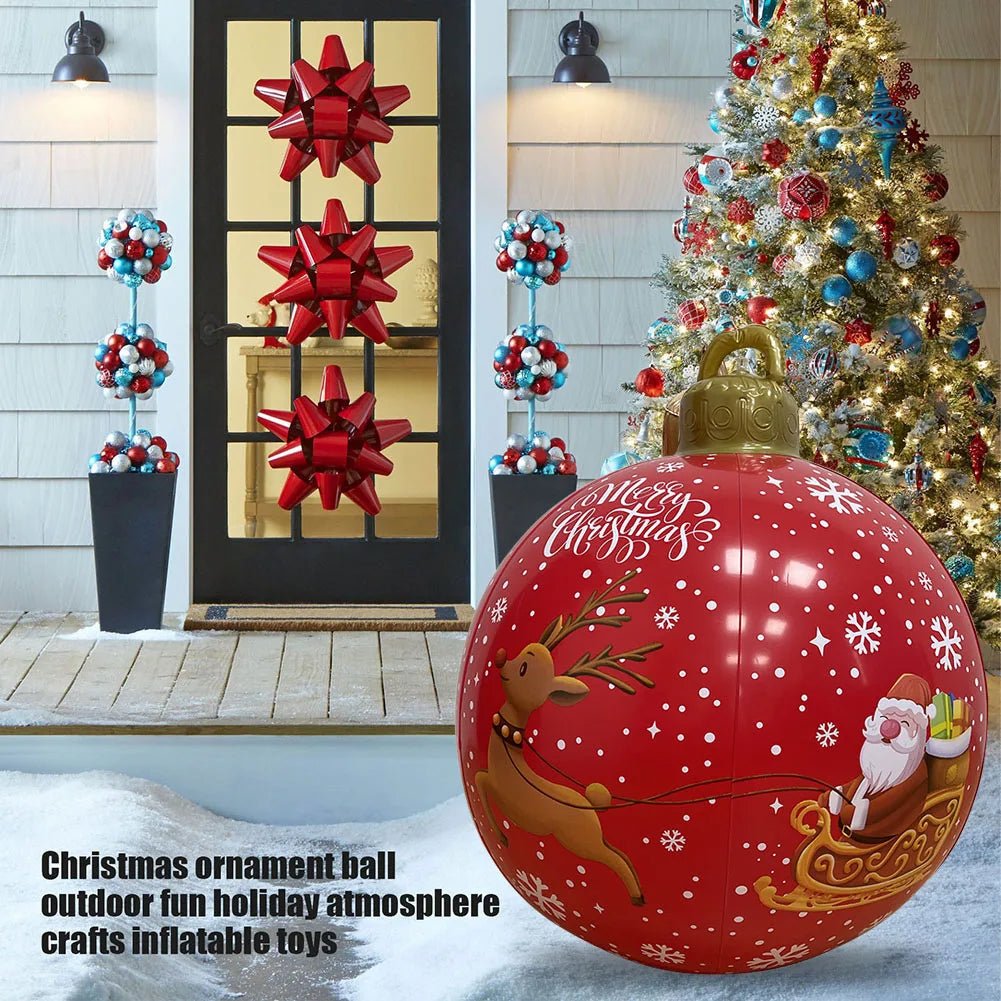 Giant Inflatable Christmas Ornament - Christmas Decoration Outdoor Inflatable Ball