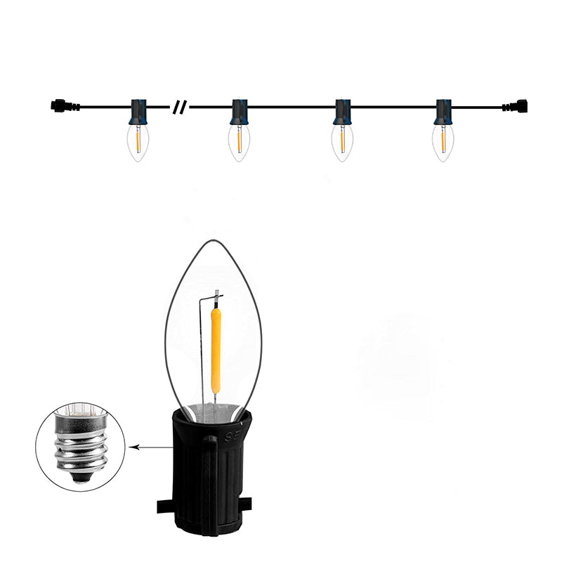 Modern Minimalist Waterproof Solar Christmas Waterdrop Plastic 12/25-Light Landscape Lighting Outdoor String Light For Garden