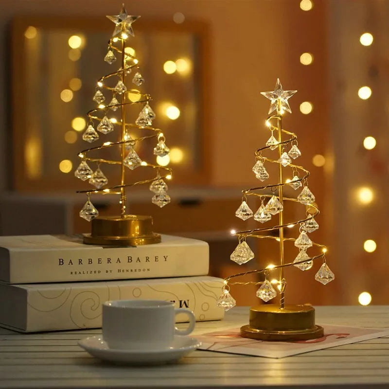 Christmas Table Lamp with LED Spiral Design