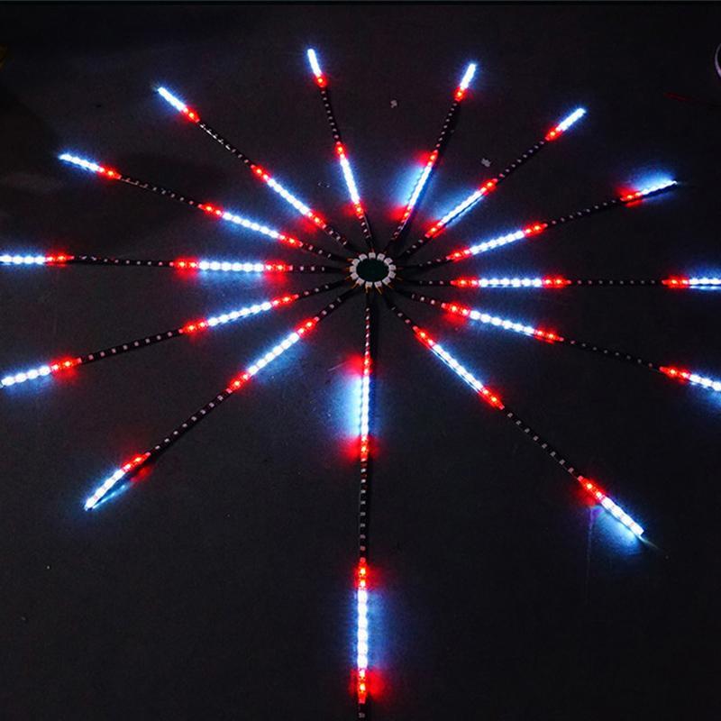 LED lights from fireworks