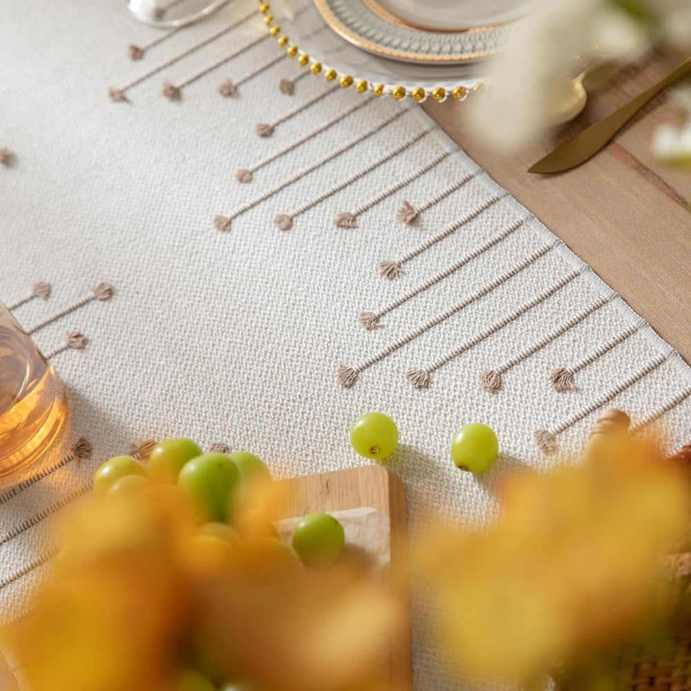 Liora Elegant Tassel Table Runner