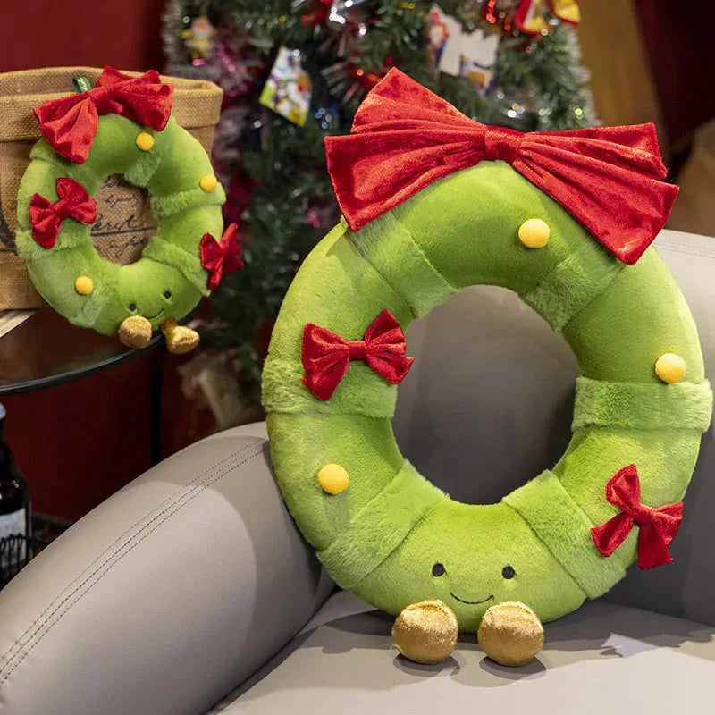 Kawaii Christmas Tree Wreath Door Ring Plushies