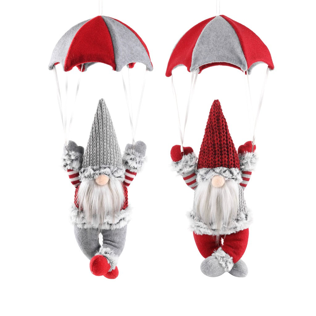 Christmas Faceless Gnome Parachute Hanging Ornament