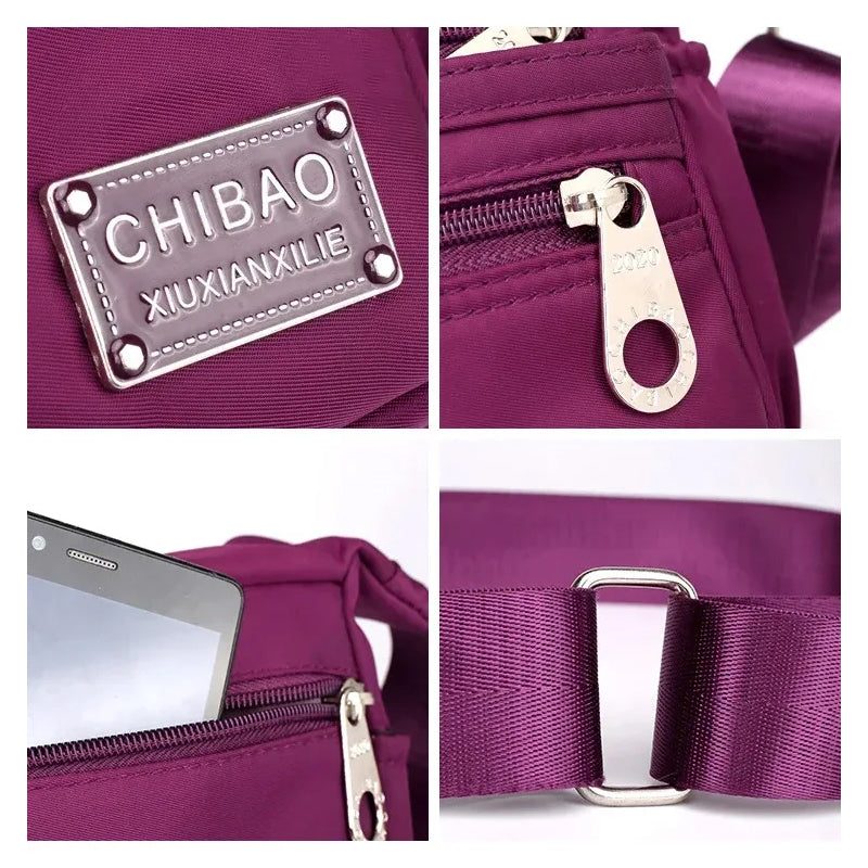 Women’s Multi-layer Nylon Crossbody Bag