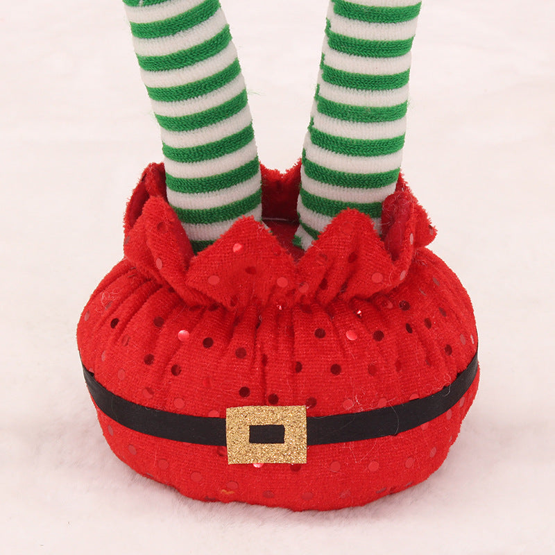 Grinch Thief Elf Legs Holiday Ornament