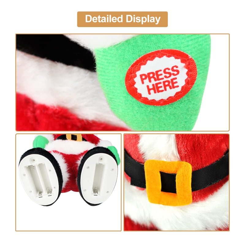 Dancing Singing Santa Decoration | Animated Christmas Figure | Plays Festive Songs | Fun Holiday Gift Idea