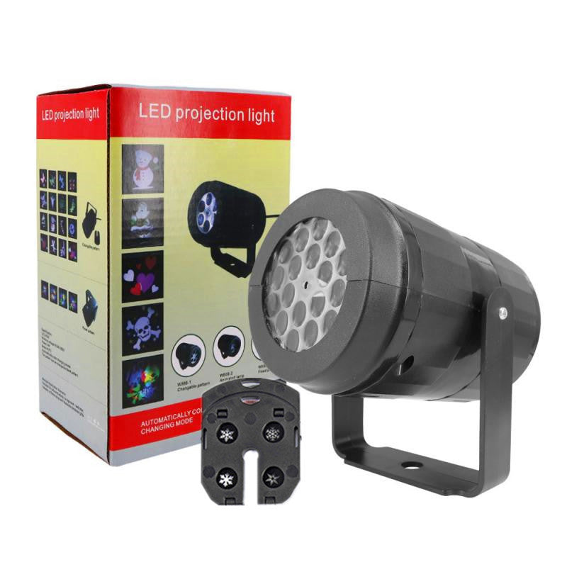 LED Christmas Projector Snowflakes Light Show – Waterproof Outdoor Lamp with 16 Patterns