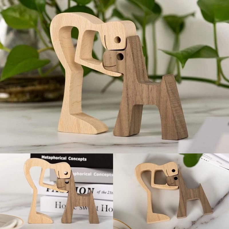 Animal Lover Wooden Sculpture Table Decoration