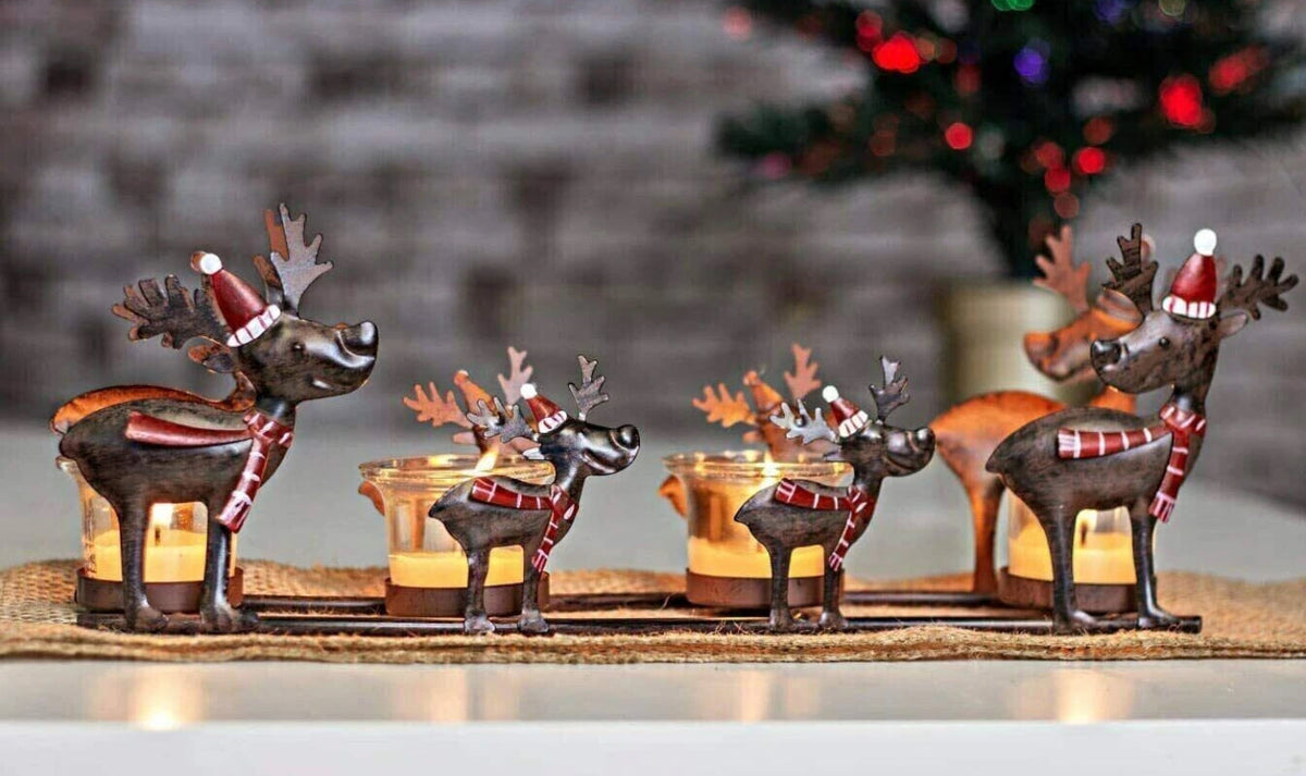 Reindeer Candle Holder Decoration
