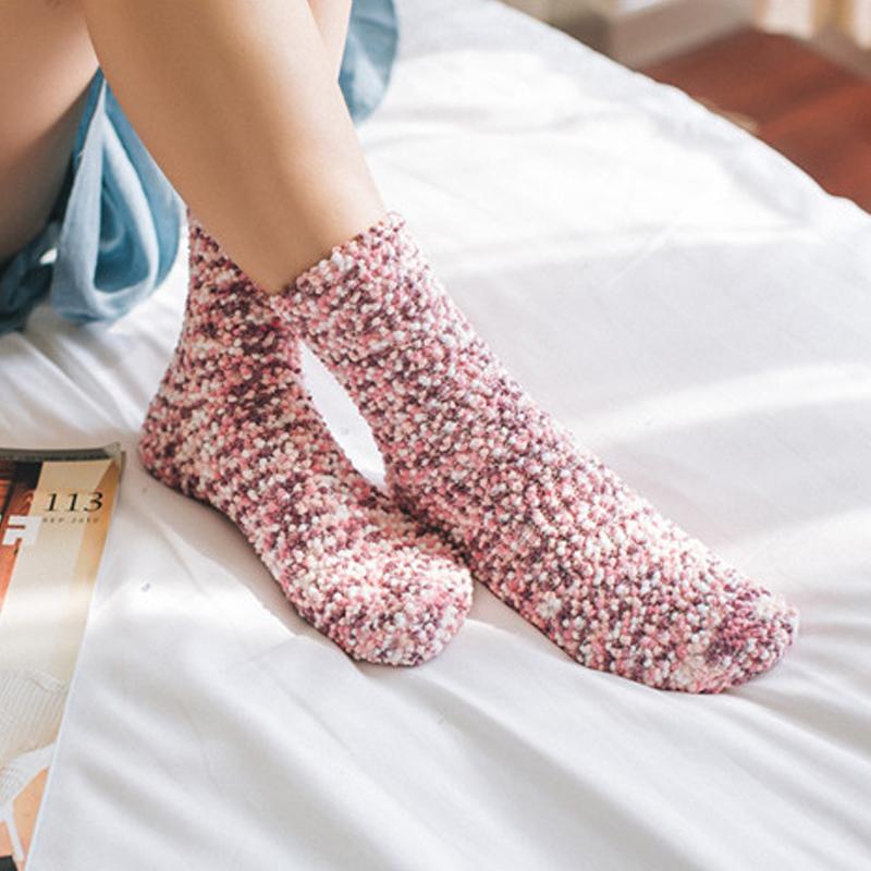 Coral Fleece Cupcake Socks