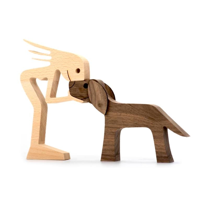 Animal Lover Wooden Sculpture Table Decoration
