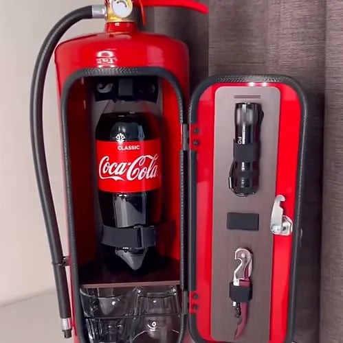 "My Cave My Rules" Gift Can Bar Fire Extinguisher