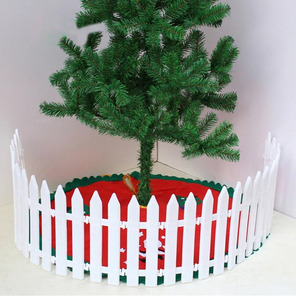 Christmas Tree Fence - Christmas White Fence for Home Decor Easy to Assemble