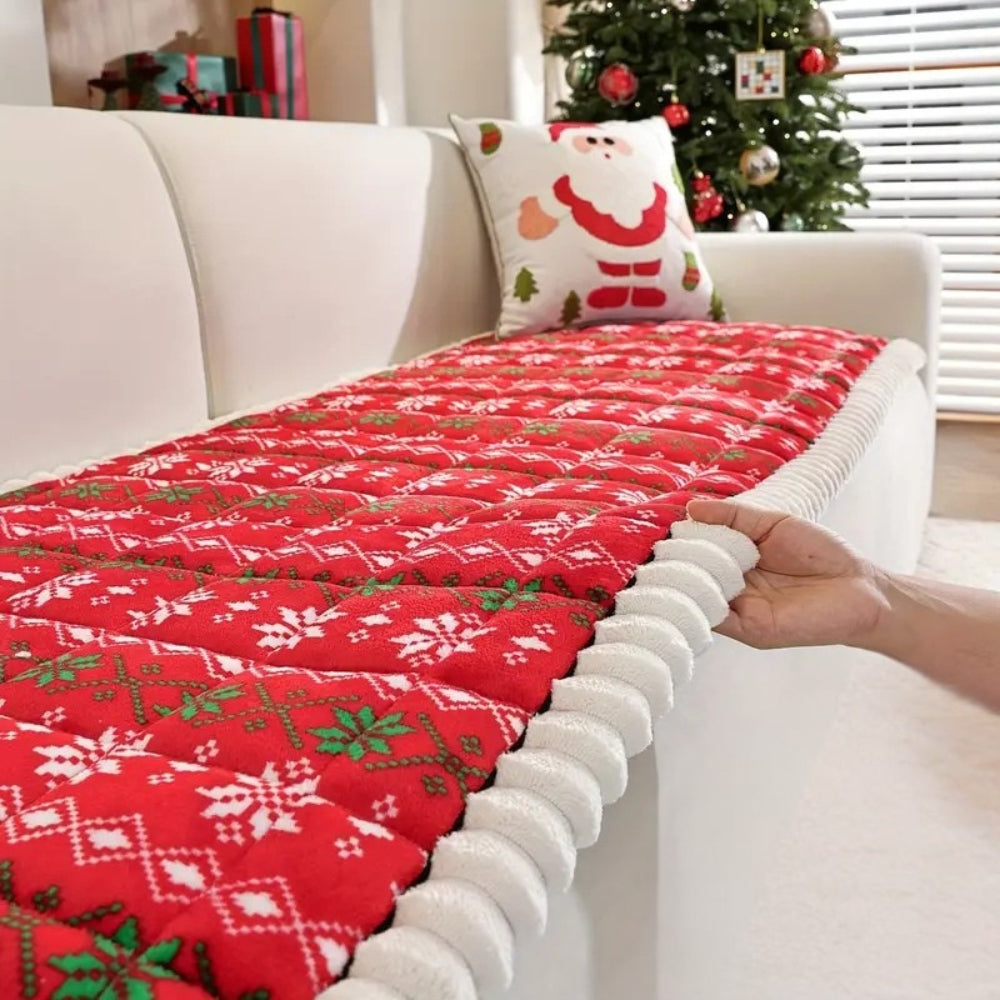 Festive Holiday Winter Sofa Cover