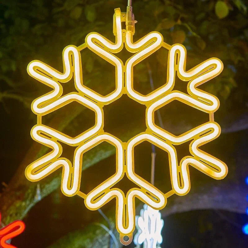 SnowGlow - Frosted Snowflake LED light for Winter Elegance