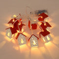 Bright Wooden Christmas Tree Decoration – LED String Lights for Festive Illumination
