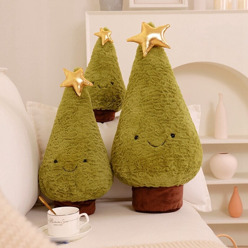 Fluffy Christmas Tree Reindeer Plushie