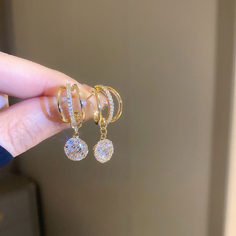 Fashion Diamond Crown Earrings