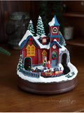 Resin Glowing Rotating Christmas Music Box