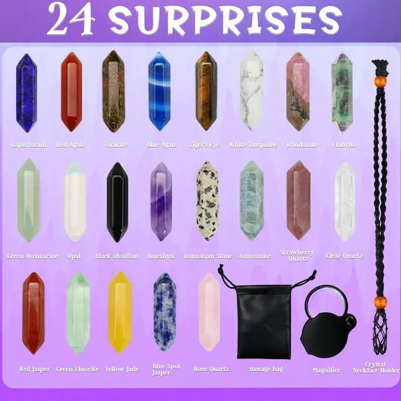 CrystalJoy – Adventskalender 2025 met 24 Kristallen & Edelstenen – Kerst
