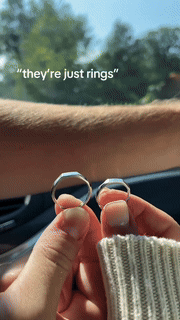 Adjustable Light Sculptured Couple Rings