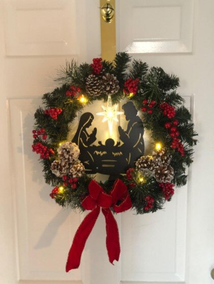 Europe And The United States Ignite The Nativity Christmas Wreath Decoration