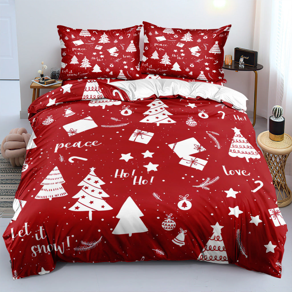 Christmas Series Duvet Three-piece Set