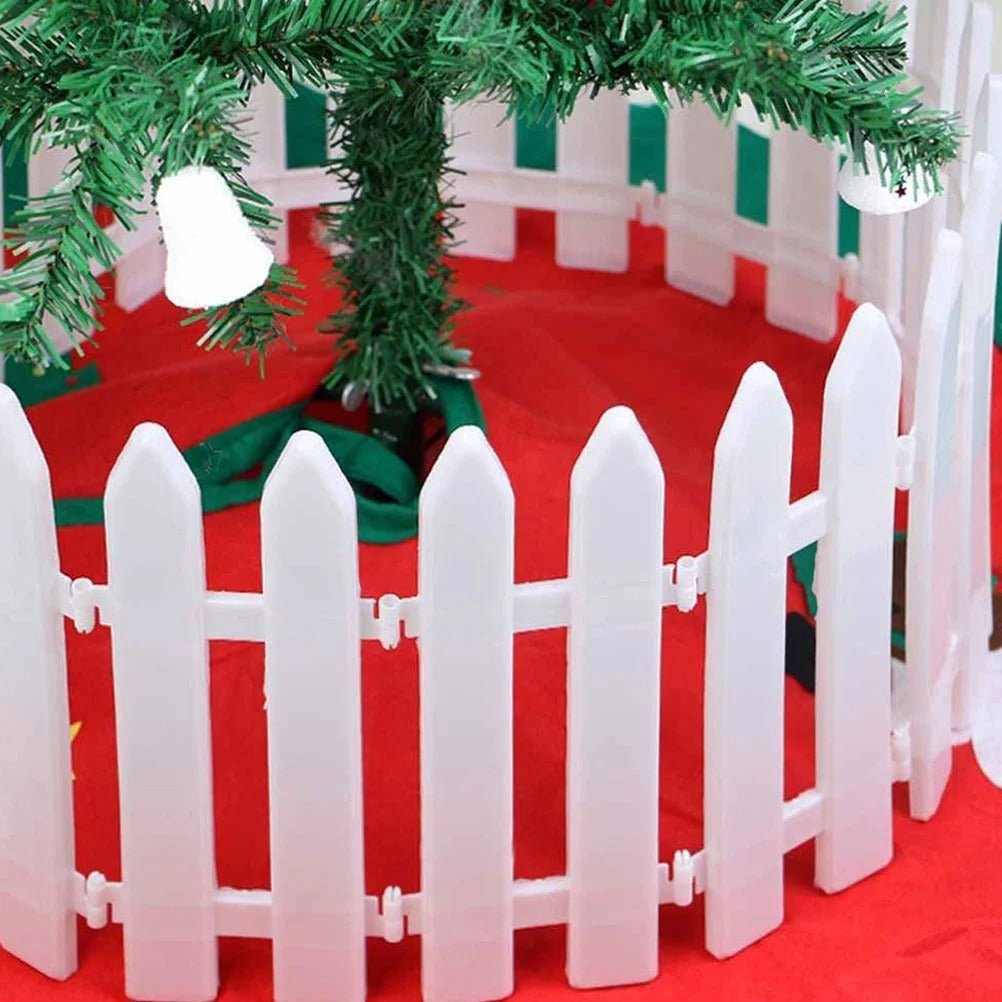 Christmas Tree Fence - Christmas White Fence for Home Decor Easy to Assemble