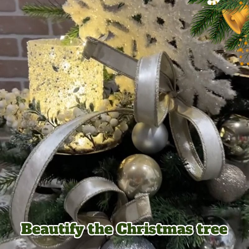 Christmas Tree Topper Shelf | Triple-Layer Ornament & Candle Display Stand | 36-Inch Iron